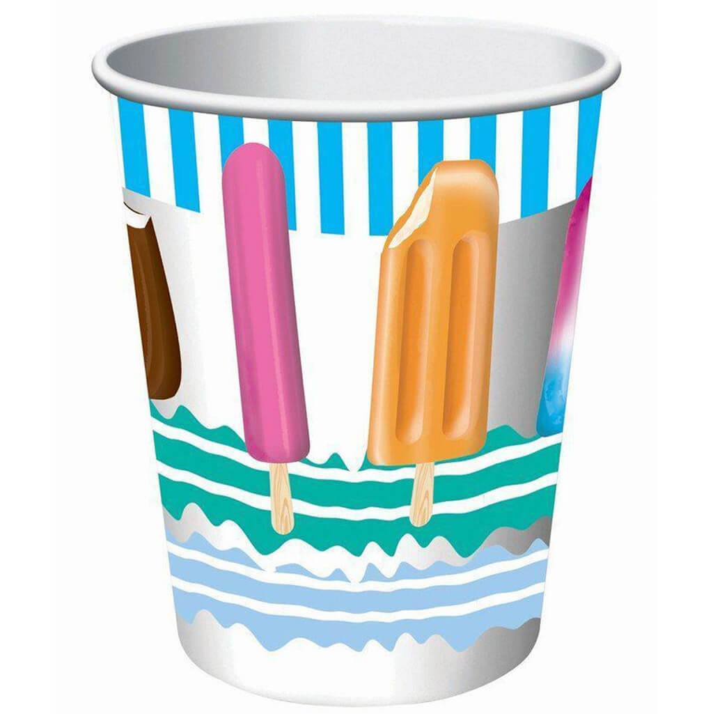 Luau Popsicle Party Cups, 9oz