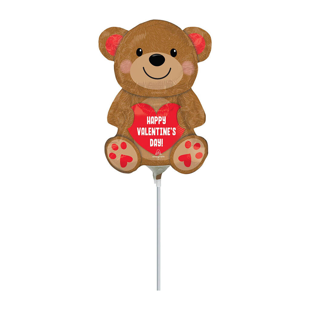 Happy Valentine&#39;s Day Cuddly Bear Mini Shape