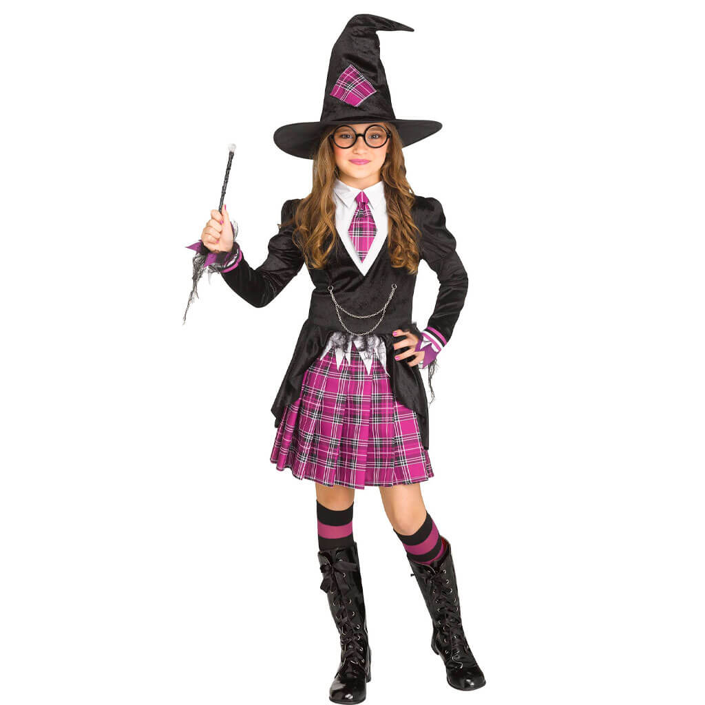 School Girl Witch Child Costume 8 to 10, Medium