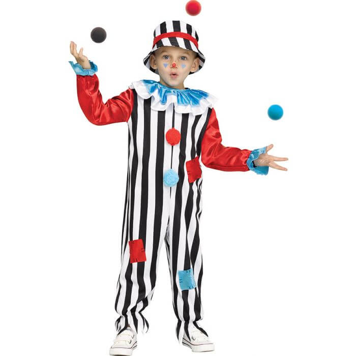 Carnival Clown Toddler Costume Large 3T To 4T