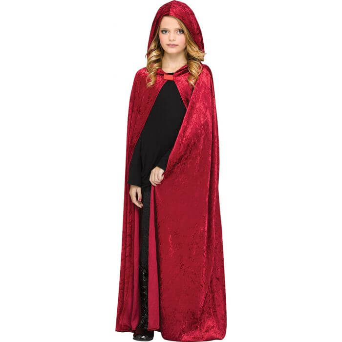 Hooded Velour Child Cape