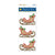 Holiday Stickers: 3D Burlap Accents  Seasonal Icons Bells,  3inx6.4in