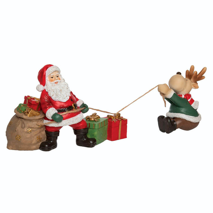 Resin Operation Santa & Reindeer Decoration
