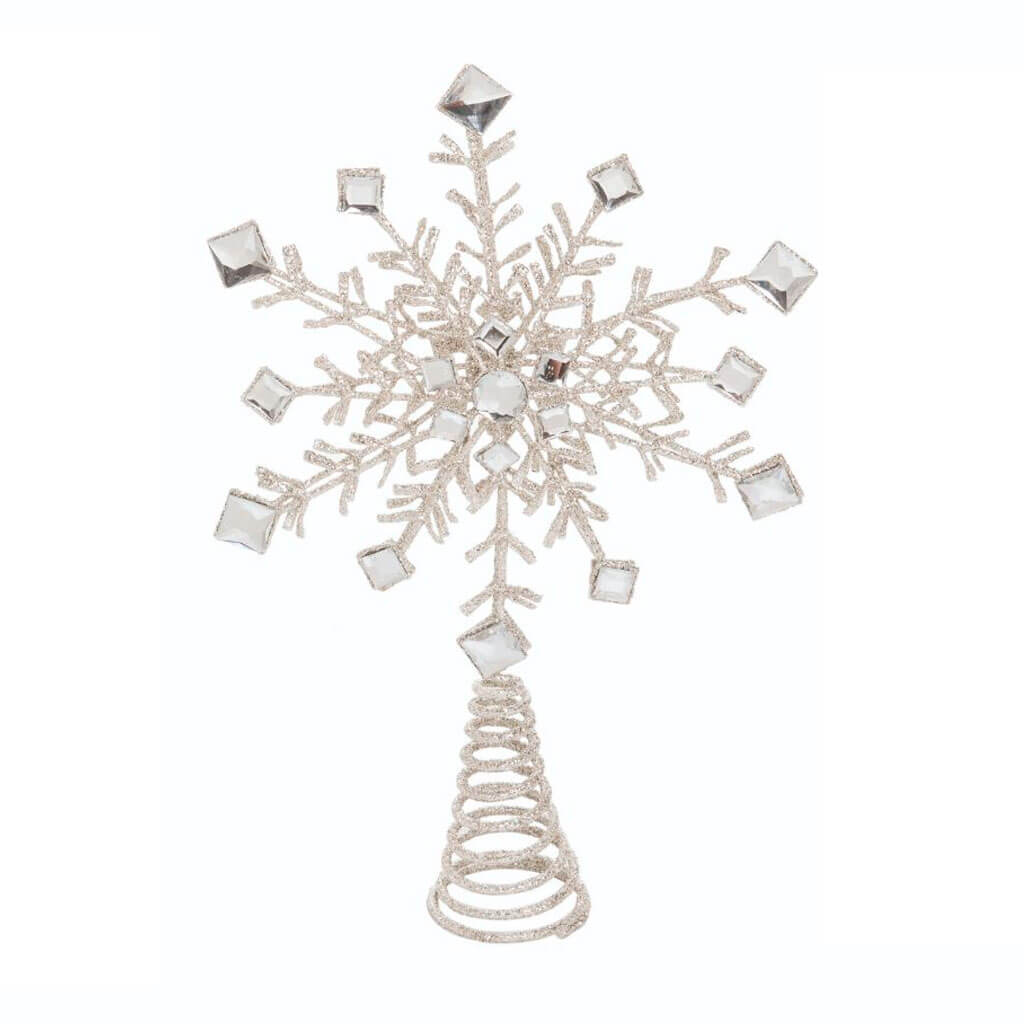 Metal Snowflake Tree Topper Snowflakes