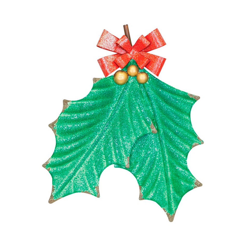 Vintage Holly Leaf Door Hanger