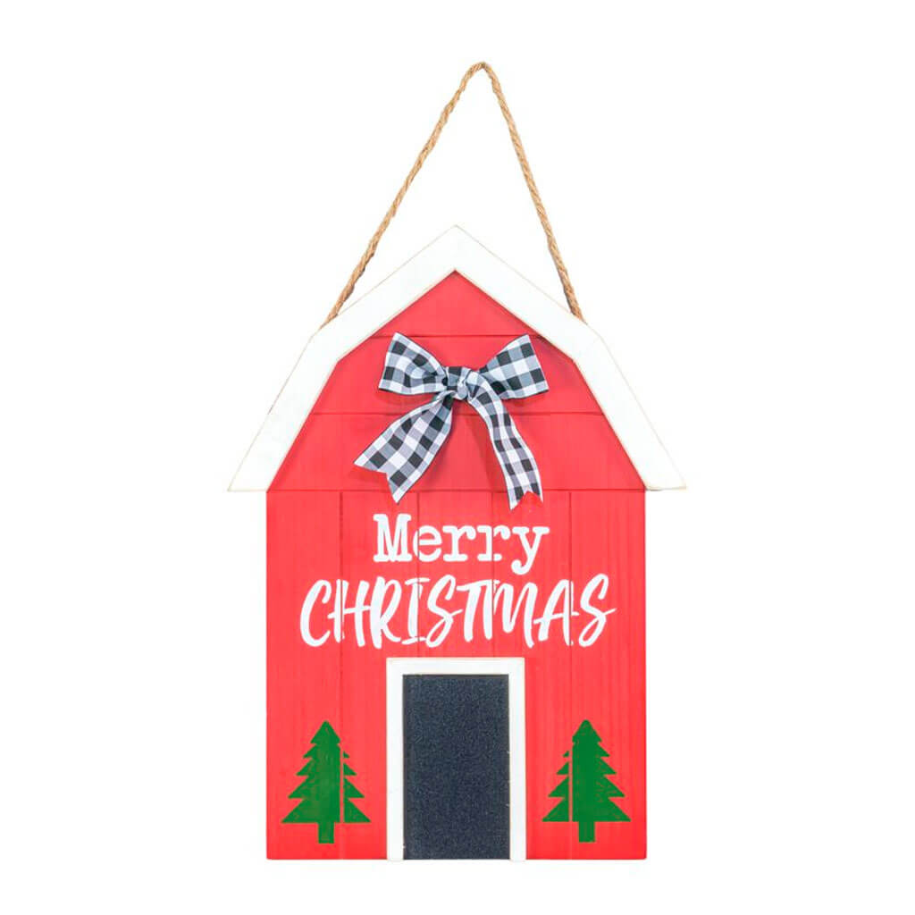 Christmas Bow Barn Sign