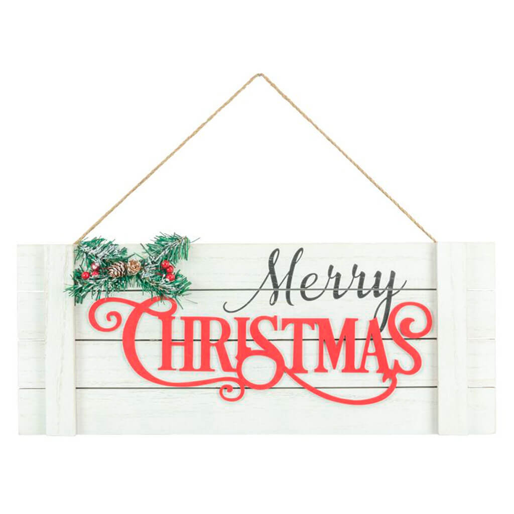 Holly Mery Christmas Horizontal Sign