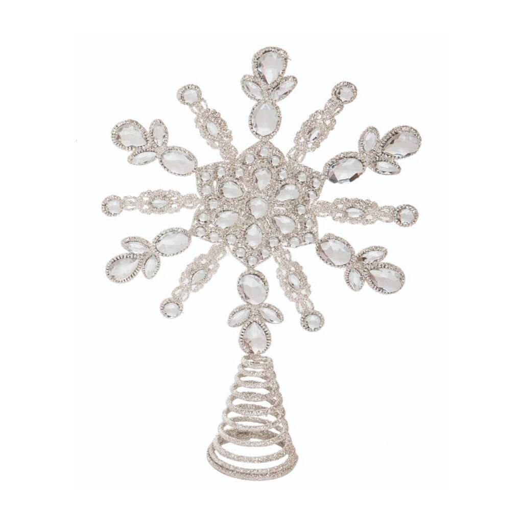Metal Snowflake Tree Topper Round