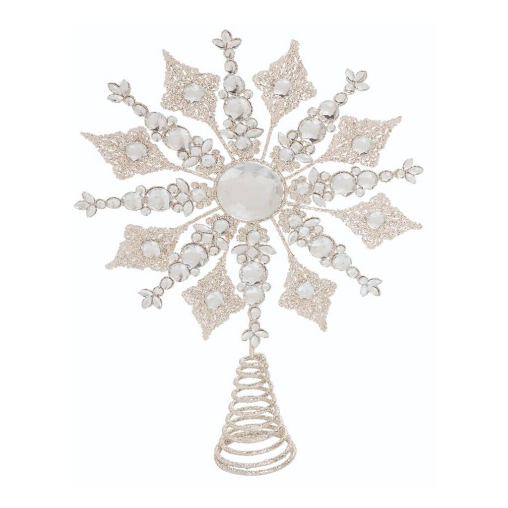 Metal Snowflake Tree Topper Diamond