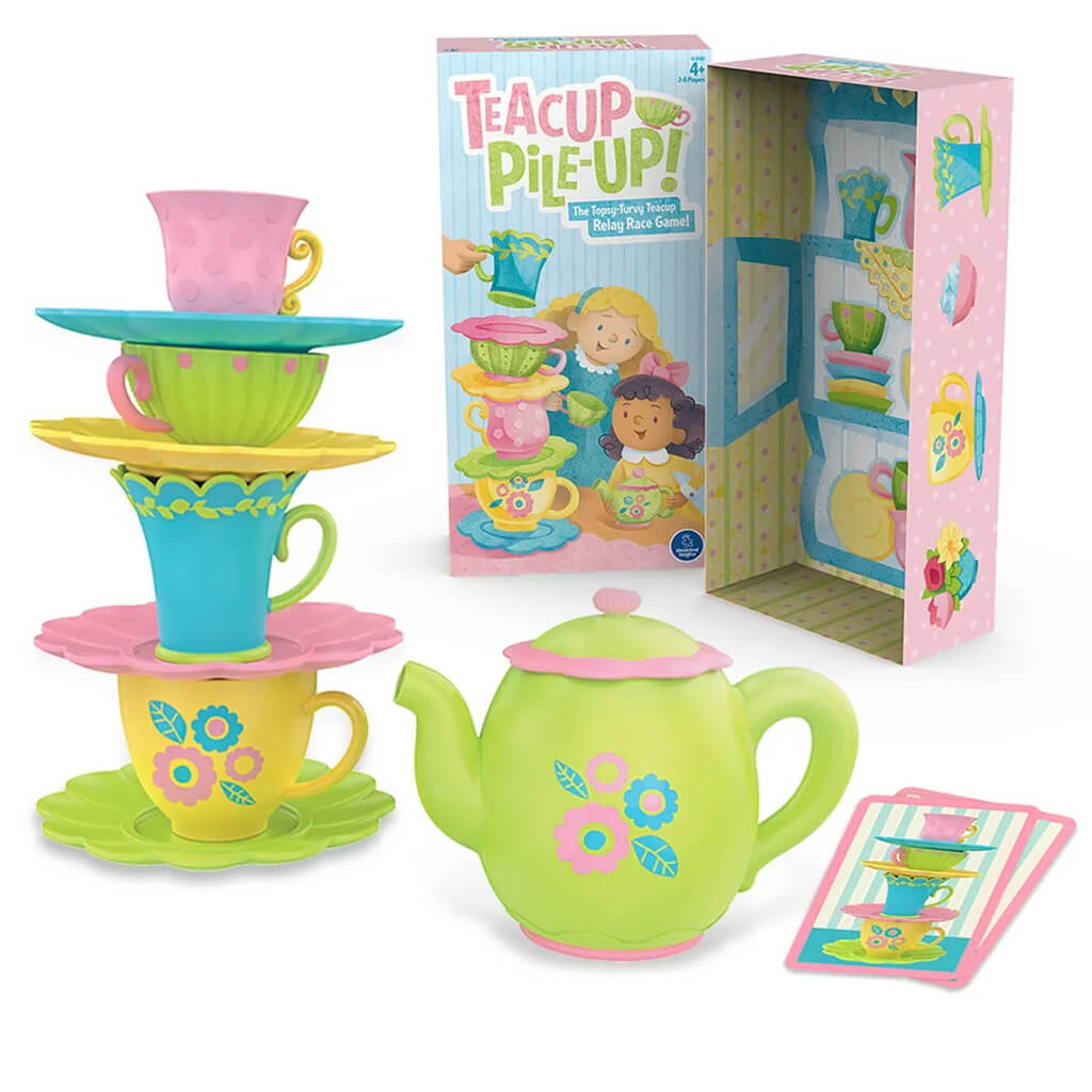 Teacup Pile-Up! (Tm) Relay Game Tea Cup