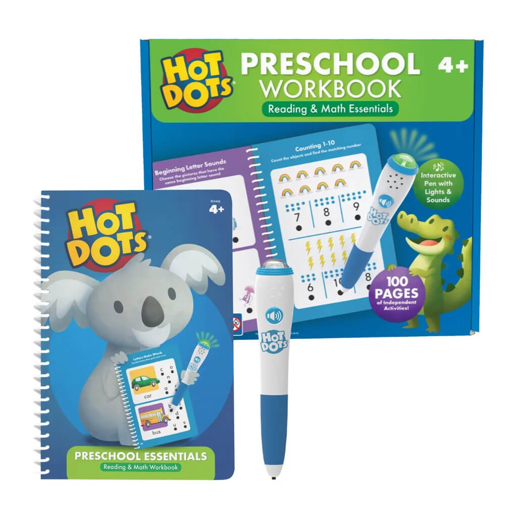 Hot Dots Preschool Workbook Reading&amp;Math