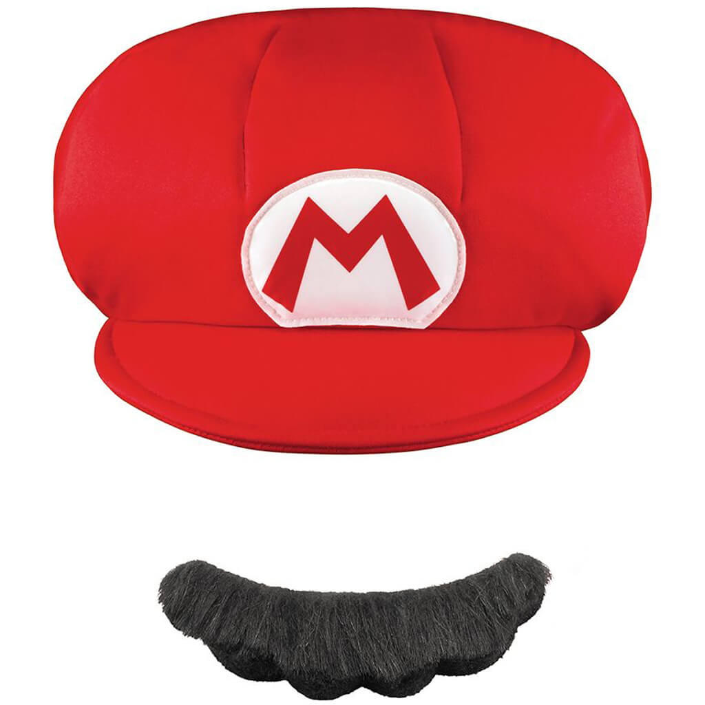 Mario Child Hat &amp; Mustache