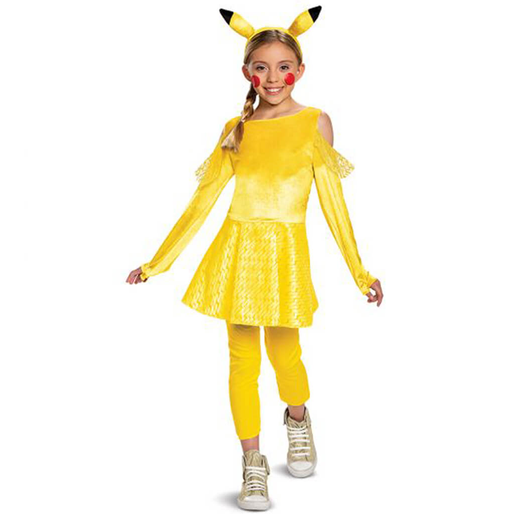 Pikachu Girl Deluxe Costume 4 to 6, Small