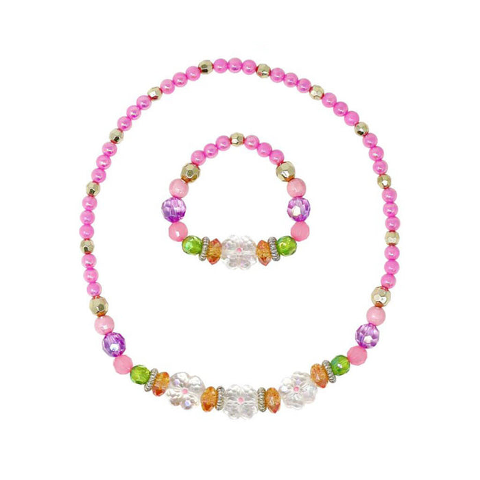 Pixie Fantasy Flower Stretch Beaded Necklace & Bracelet Set