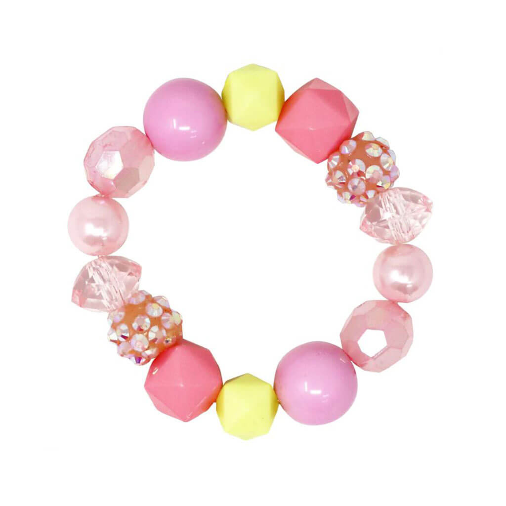 My Lovely Pink Stretch Beaded Bracelet