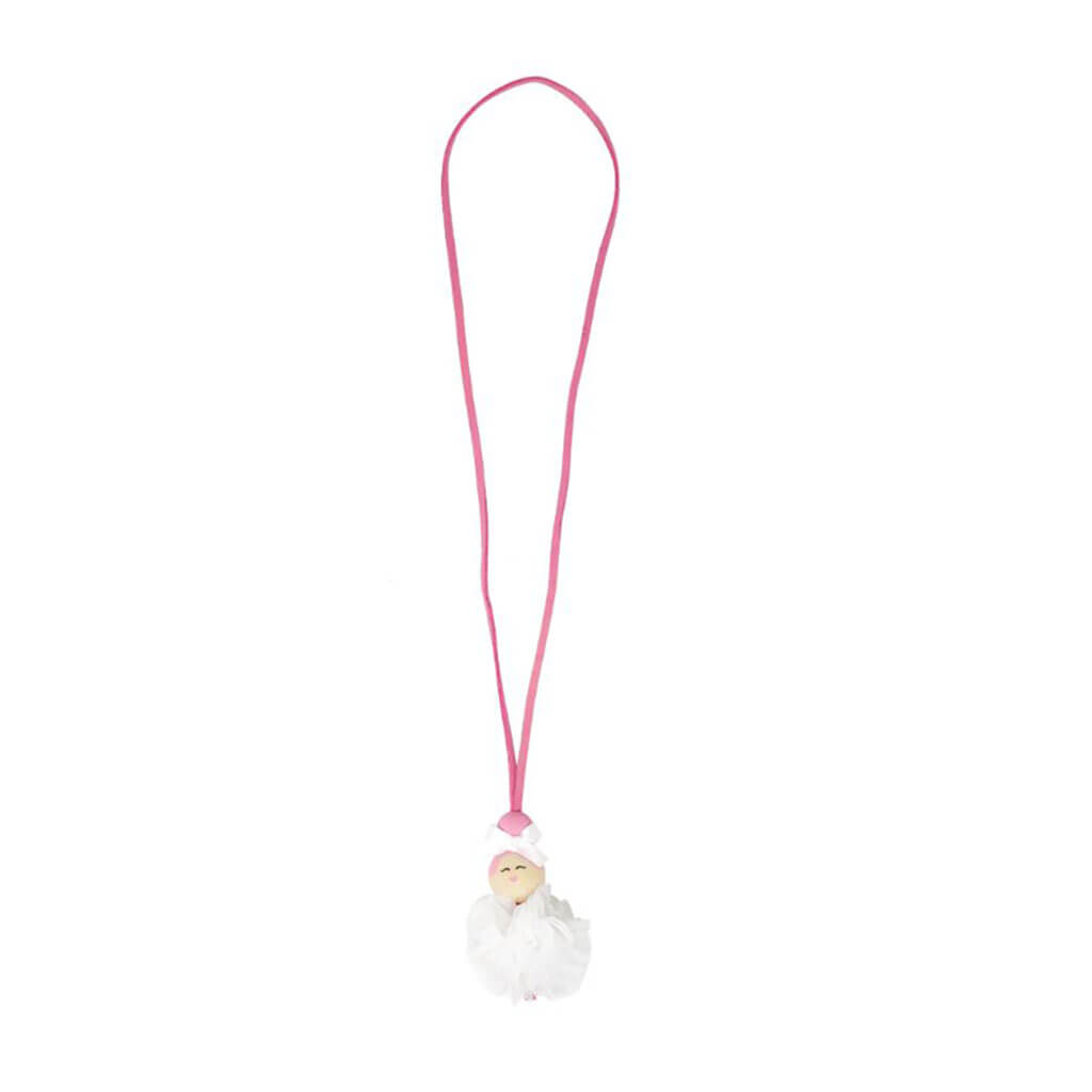 Hand Painted Wooden Bead Balle - Pink