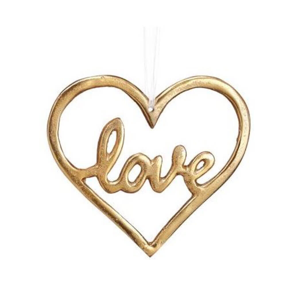 Love Ornament Gold, 6in