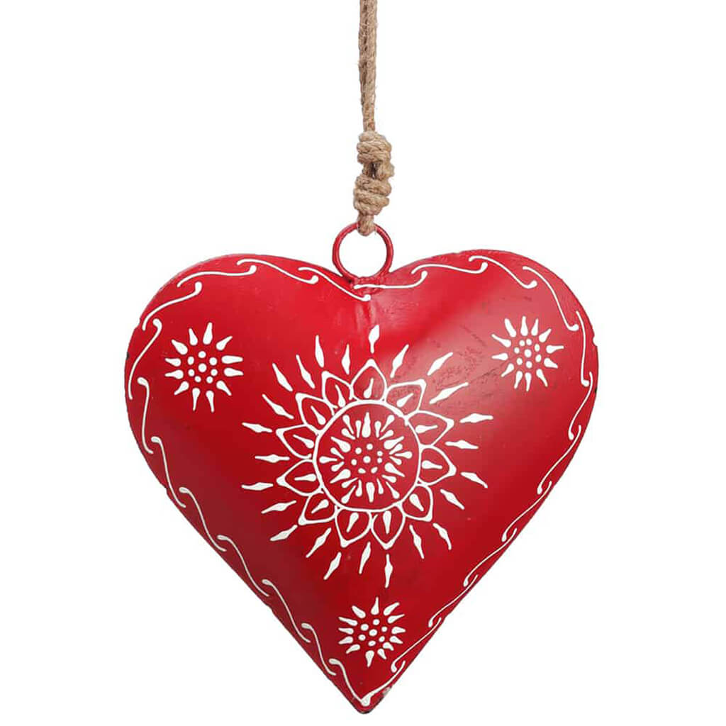 Heart Ornament Red 6in