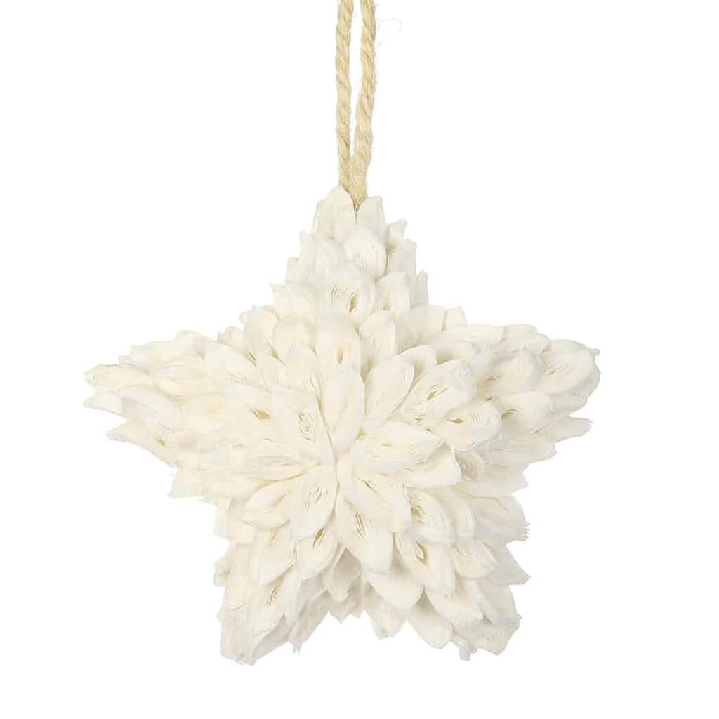 Paper Star Ornament White 4.7in H x 1.9in W x 4.7in L