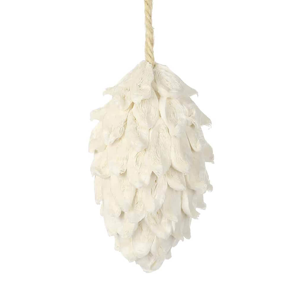Paper Finial Ornament White 5in H x 2.7in D
