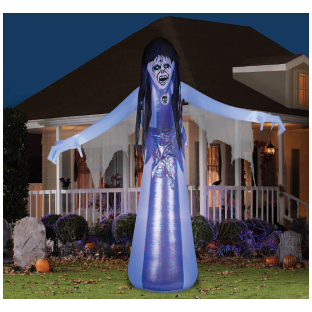 Animated Lightshow Airblown Female Ghoul Giant