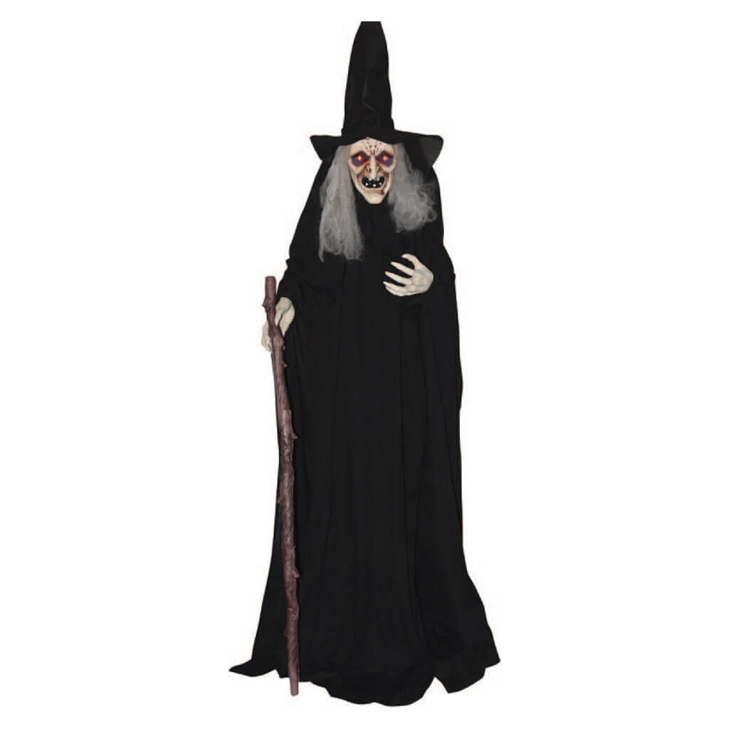 Standing Animated Witch with Cane