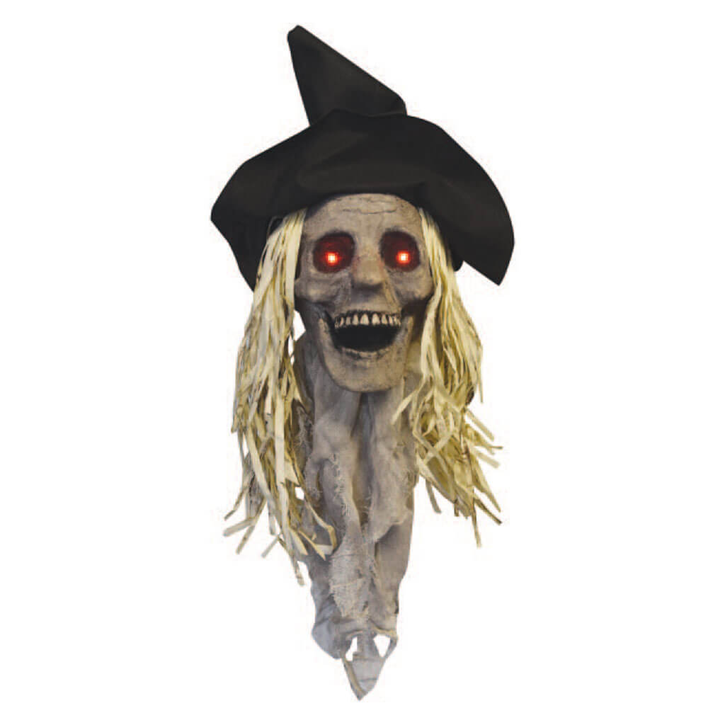 Light Up Scarecrow Skull, 35in