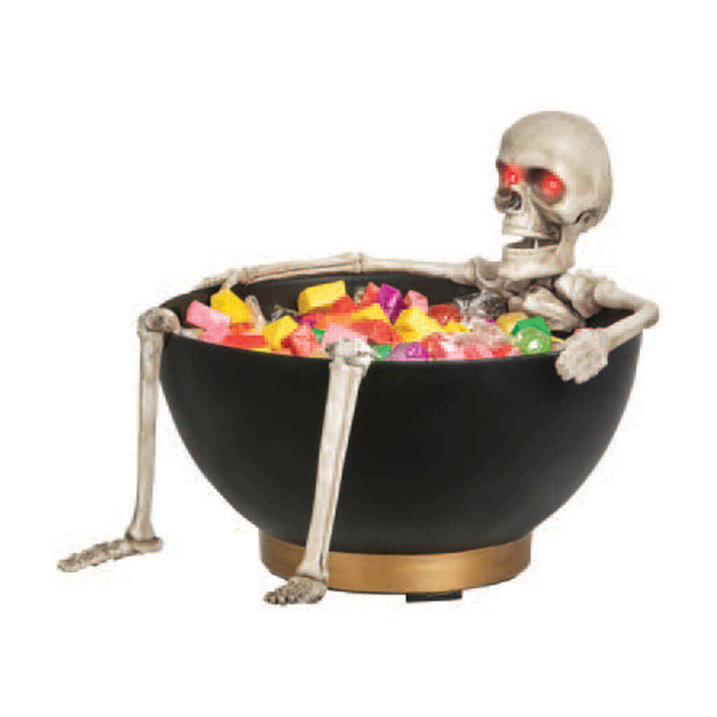 Animated Skeleton in Candy Bowl
