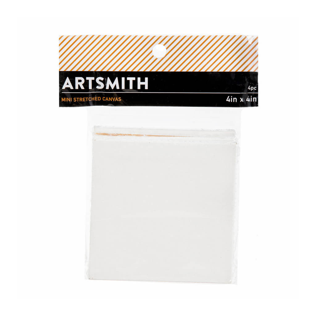 Mini Canvas Value Pack Stretched 4pk 4in x 4in