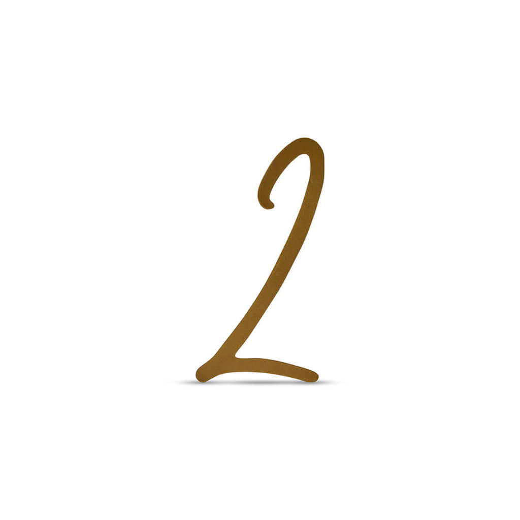 Gold Metal Script Number 2