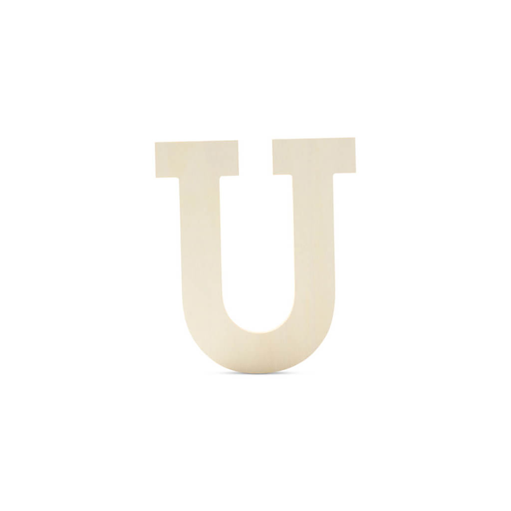 Wood Uppercase Wide Serif U