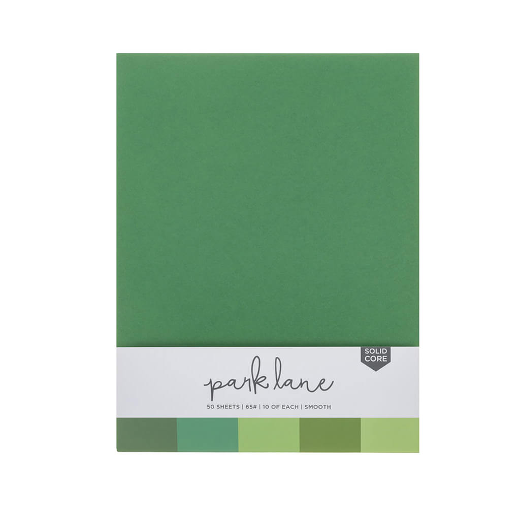 Green Solid Core Cardstock Paper Pack 50 Sheet 8.5in x 11in