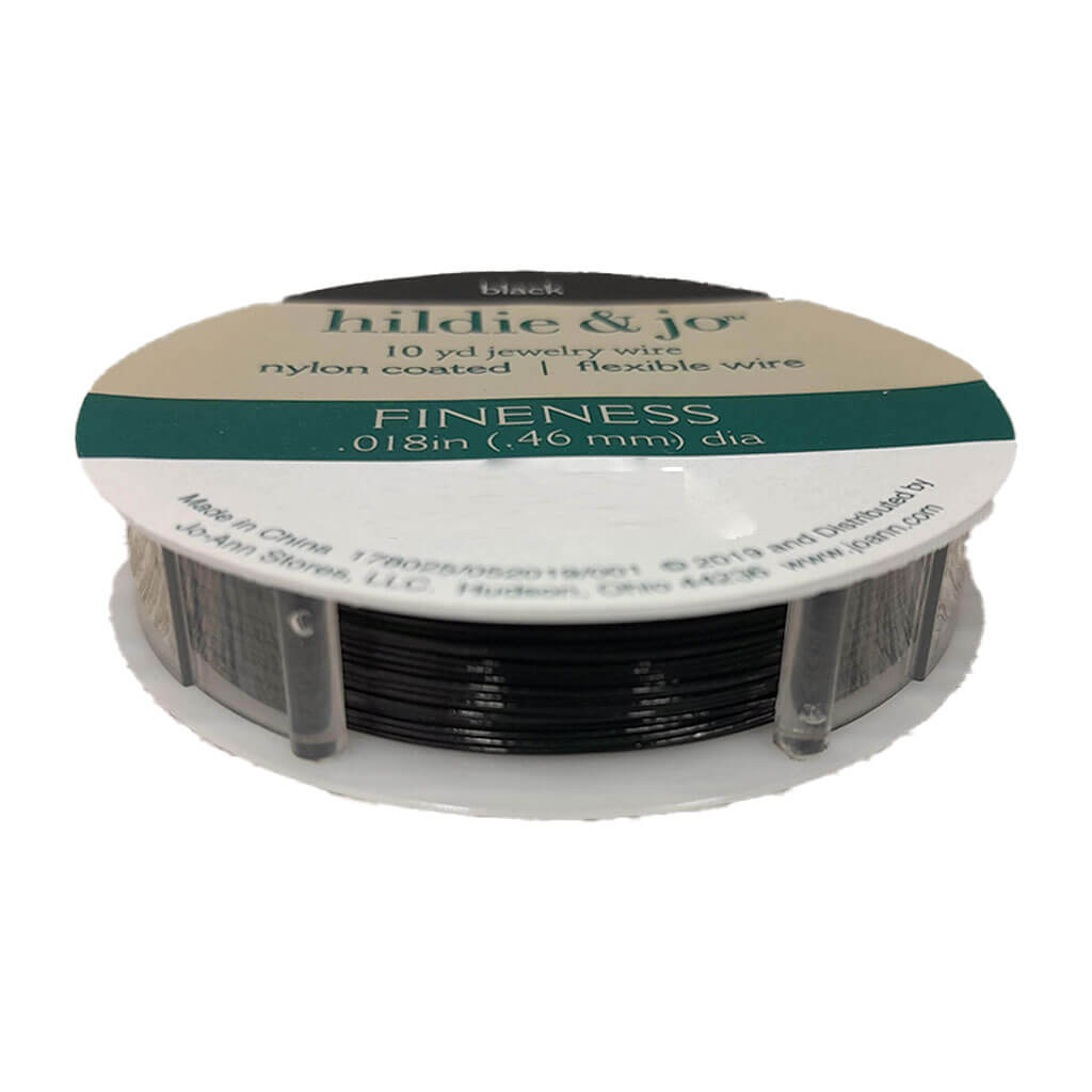 Black Nylon Coated Flexible Jewelry Wire 30ft