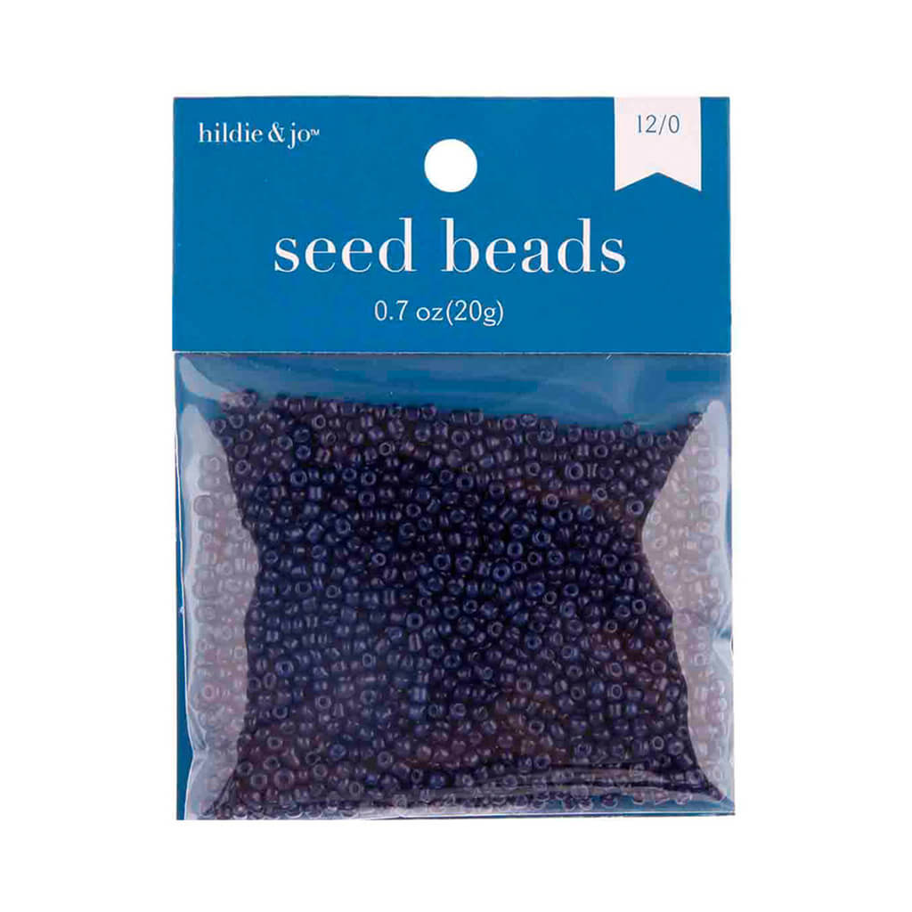 Frosted Blue Seed Beads 10mm