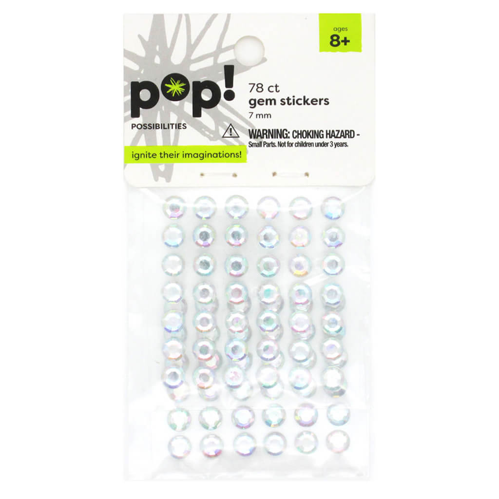 POP! Crystal AB Rhinestone Gem Stickers 7mm