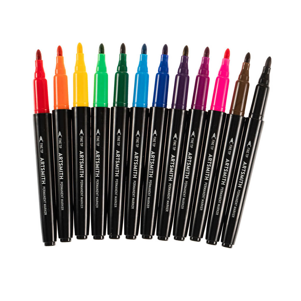 Artsmith Perm Marker Fine Set of 12