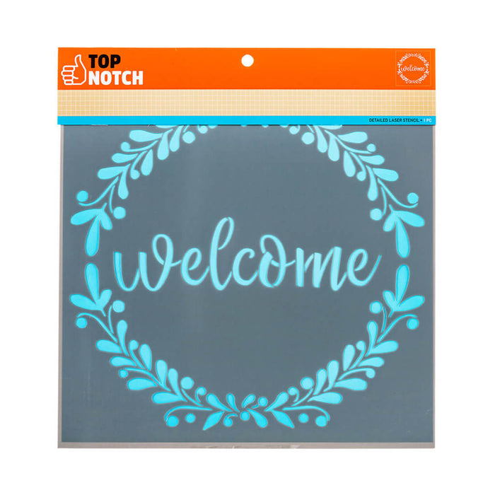 Stencil Welcome 12in x 12in