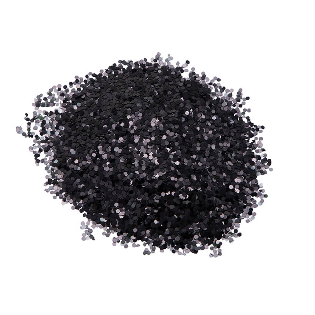 Black Metallic Craft Glitter, 4oz