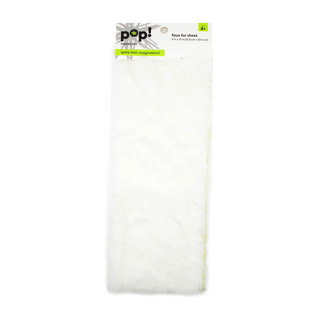 Ultra Soft Fur Pure White, 9in x 12in