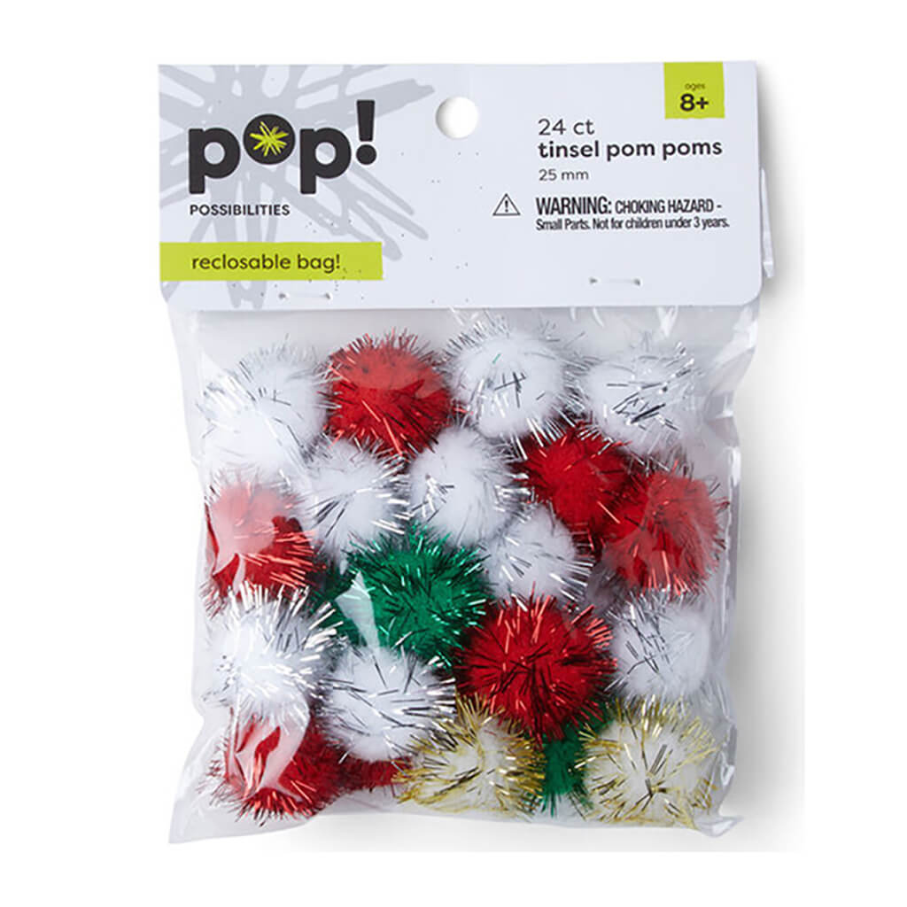 POP! Tinsel Poms 1in