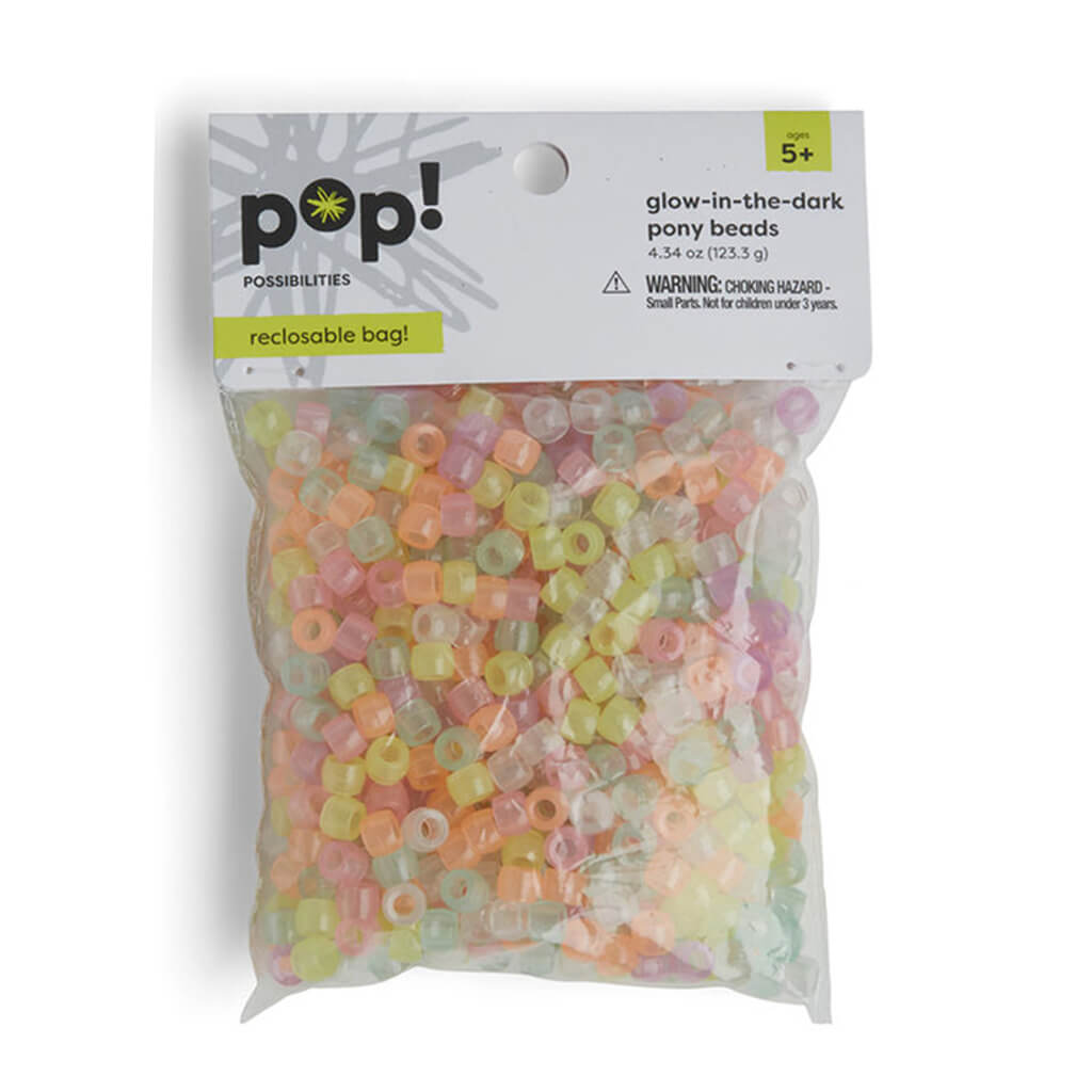 POP! Possibilities Pony Beads Glow in the Dark 8mm
