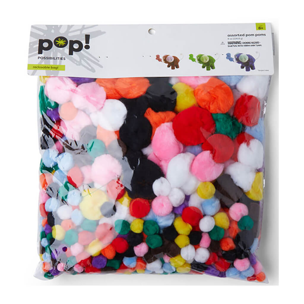 Poms 8Oz Bag Multi Assort