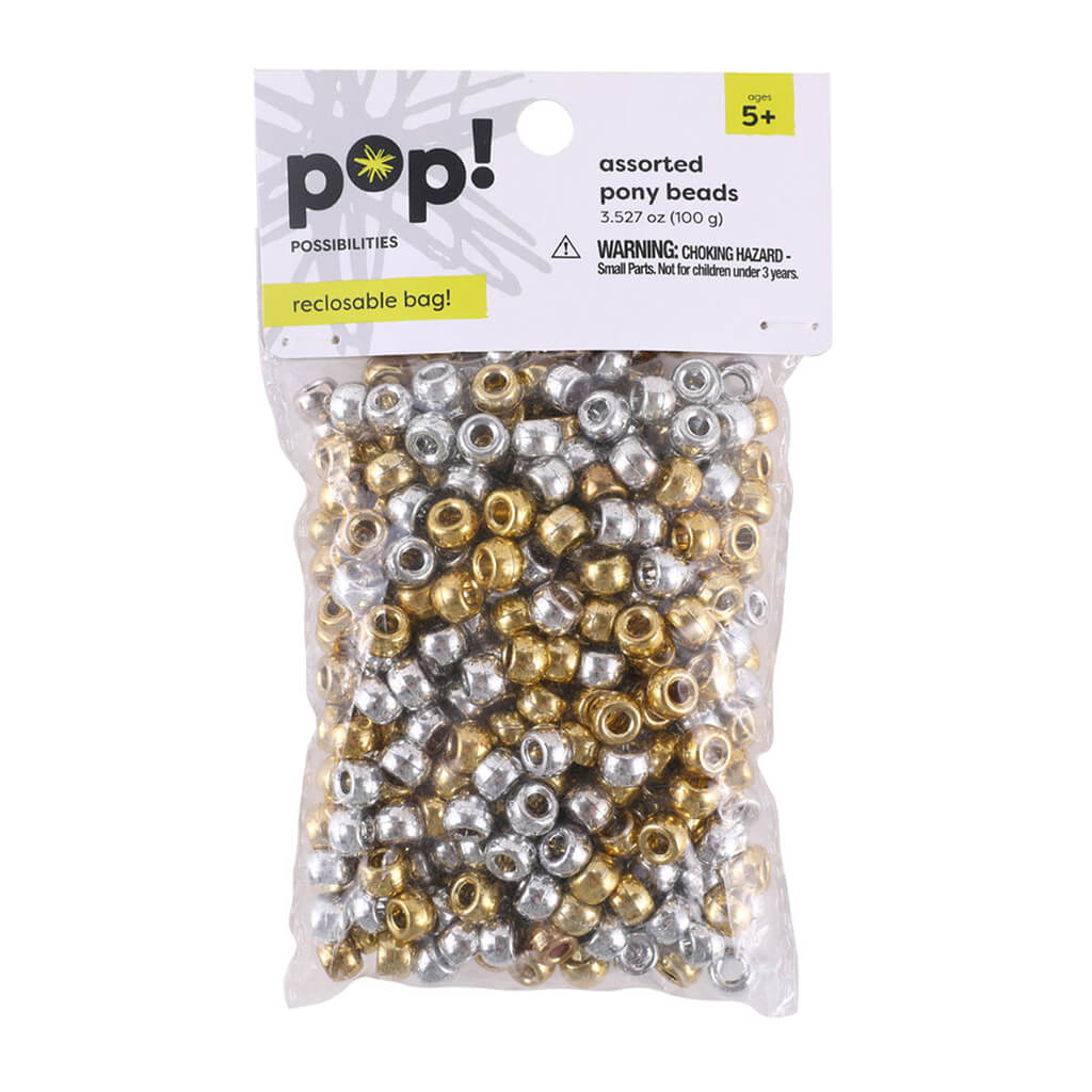 Pony Bead Metallic, 100G