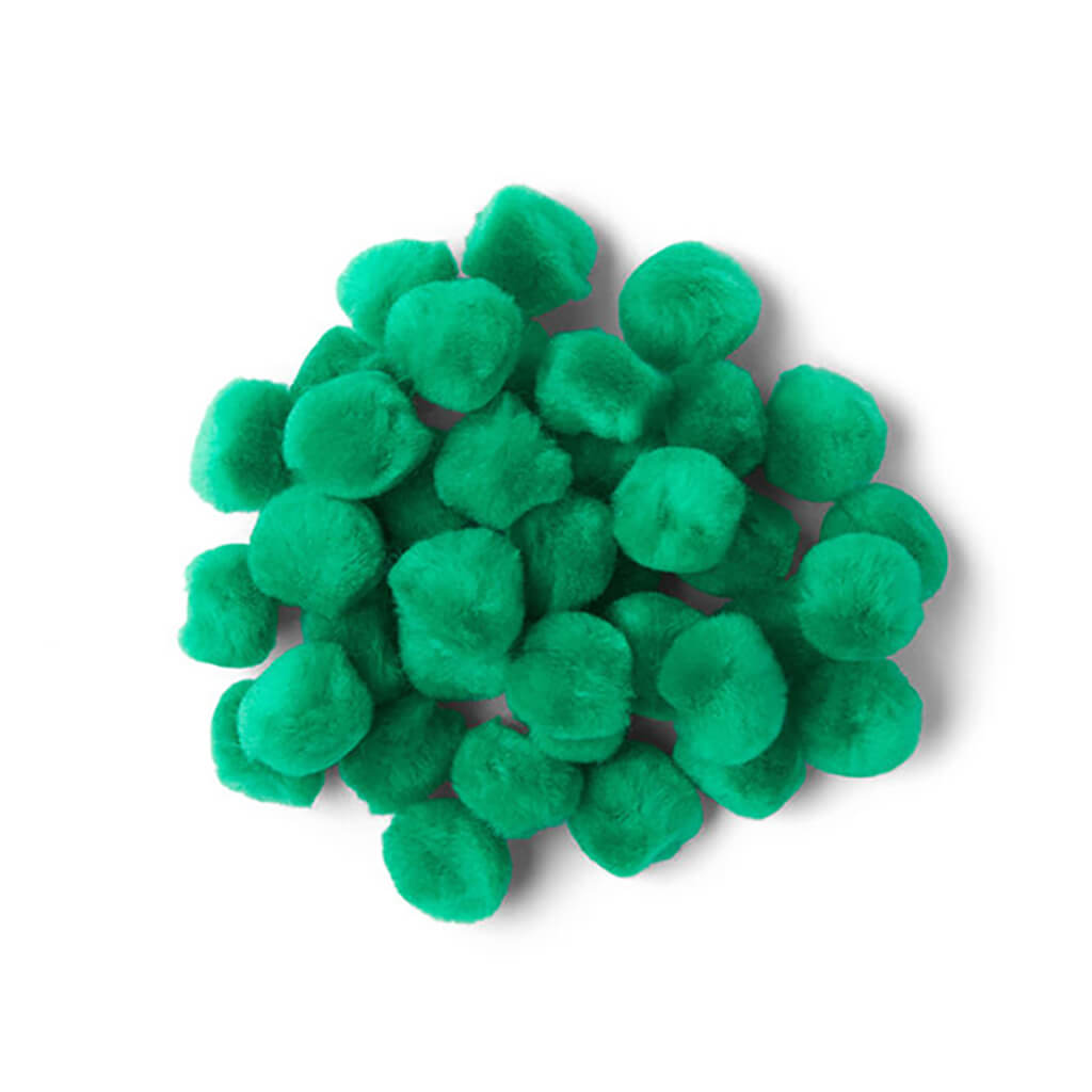 POP! Poms 1in 40pc Kelly Green