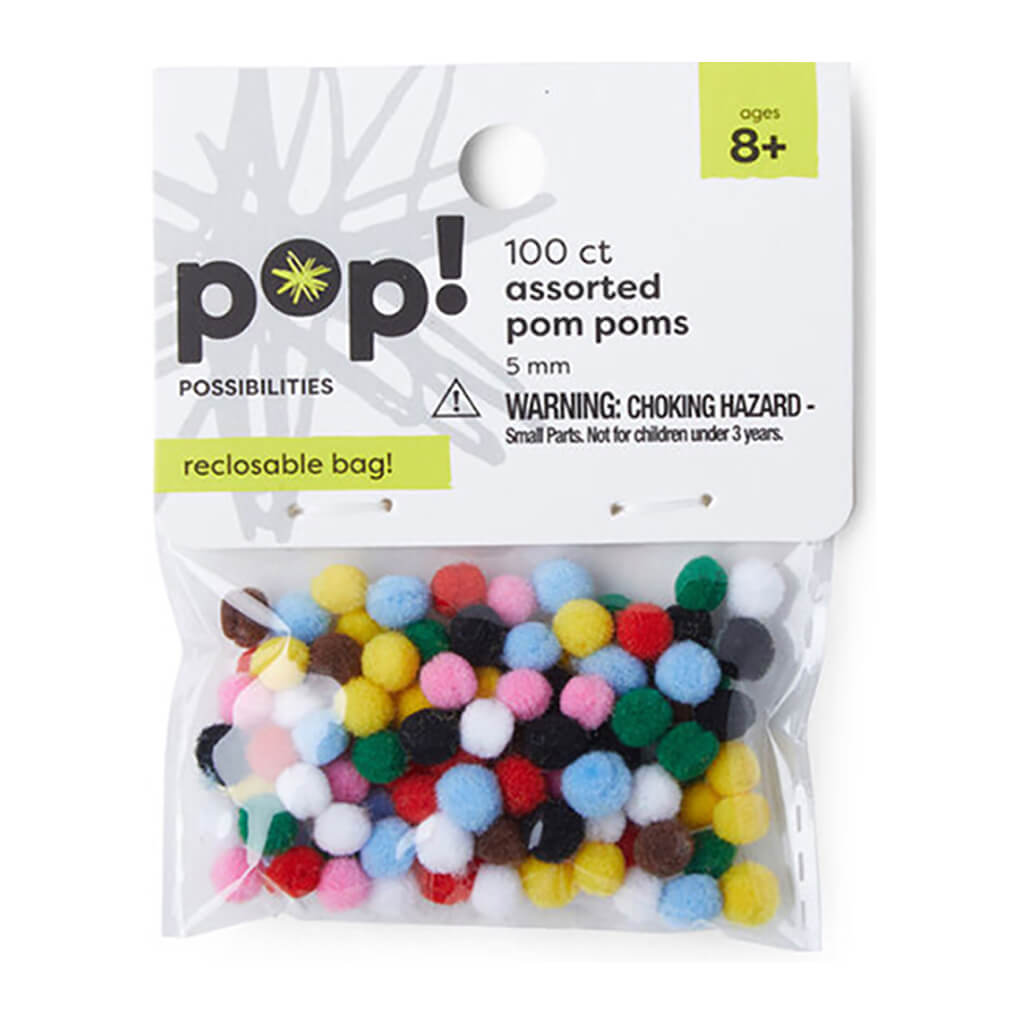 20mm Multicolor Pom Poms 45pk by POP!