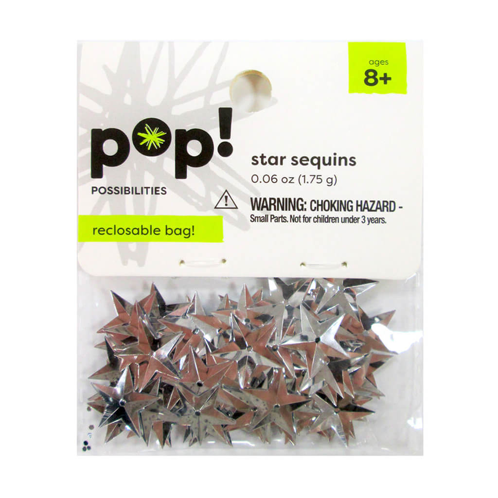 Sequin Star Silver 1.75G