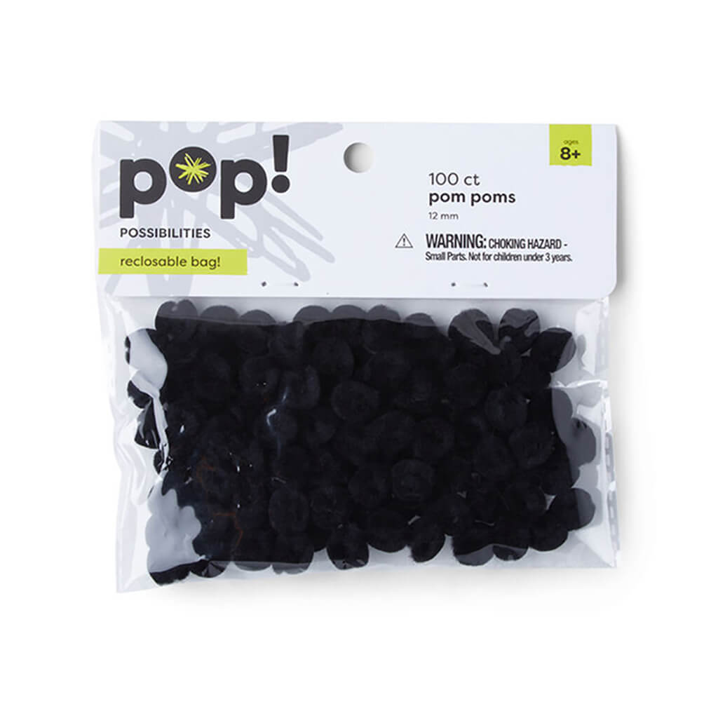 POP! Poms Black 5in 100pc