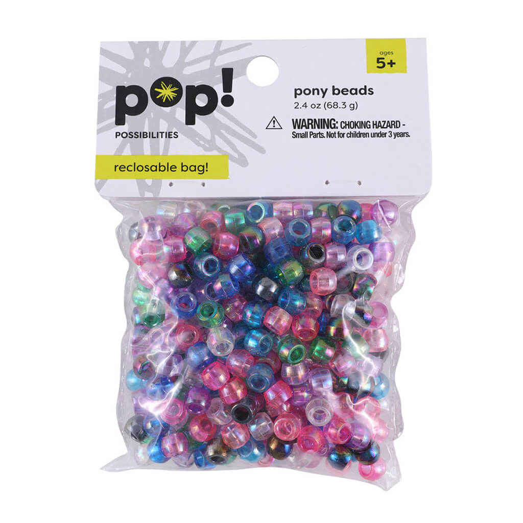 POP! Possibilities Pony Beads Translucent 8mm