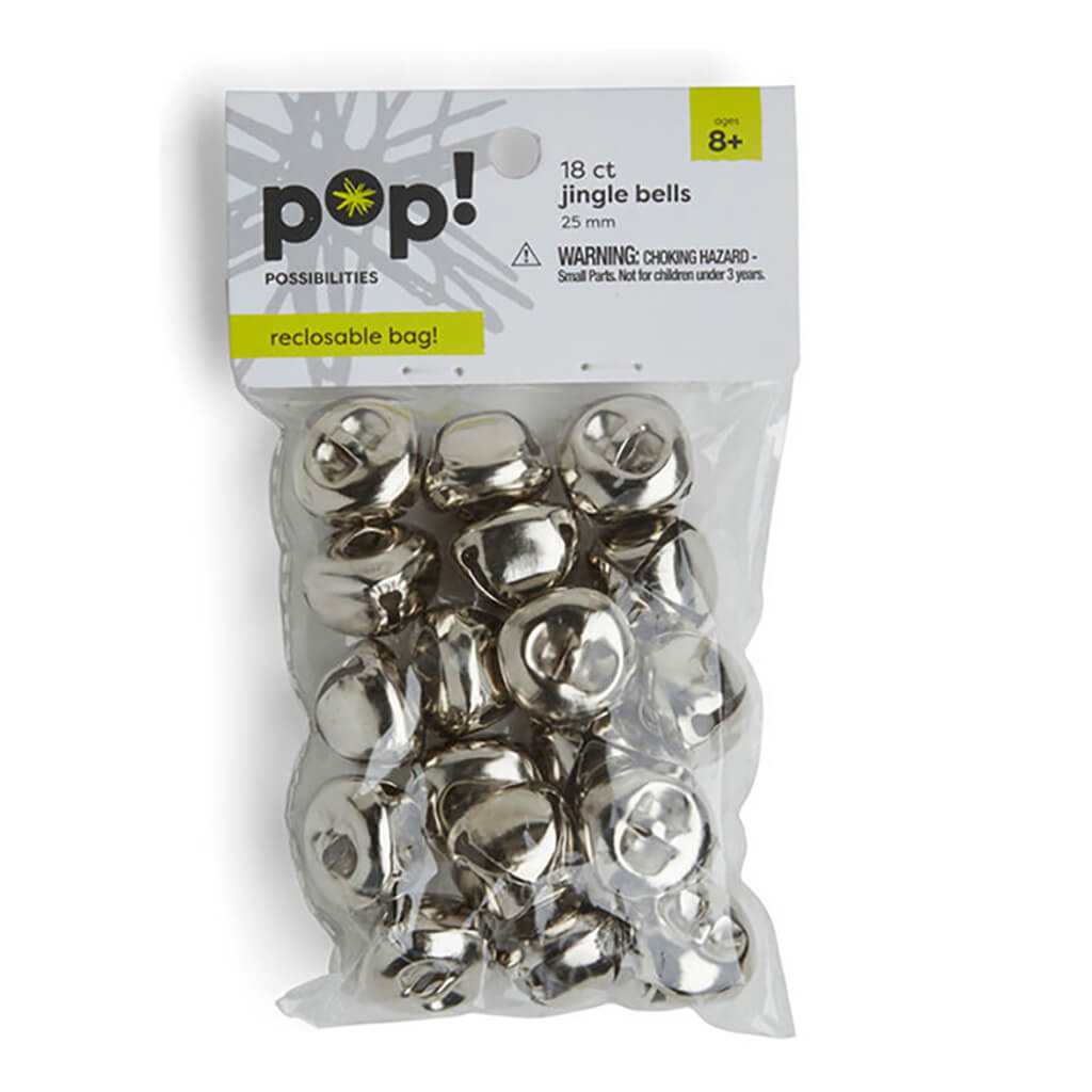 POP! Sliver Jingle Bells 18pk 25mm