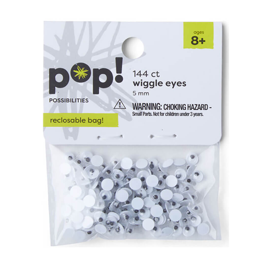 POP! Movable Wiggle Eyes 144pk 5mm